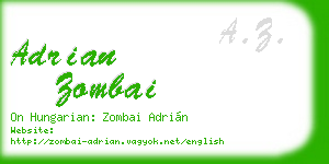 adrian zombai business card