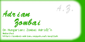 adrian zombai business card